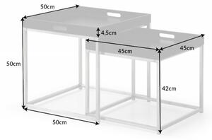 2SET odkládací stolek ELEMENTS černý Nábytek | Doplňkový nábytek | Odkládací stolky
