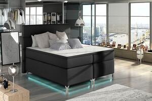 Čalouněná boxspring postel 160 x 200 s LED podsvícením Aura 08 - Soft 11