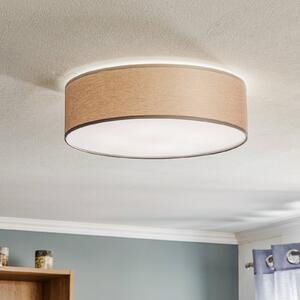 TK Lighting Stropní světlo Rondo, hnědé, Ø 45 cm, stmívatelný, Hnědá / rez, Ložnice, Textil / tkanina / hedvábí, Moderní