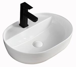 BPS-koupelny Keramické umyvadlo na desku HYD-EI-WH-605 60,5x40,5 cm, bílé