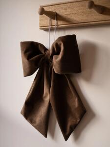 Hudson Home Závěsná dekorativní mašle Velvet Brown HH106