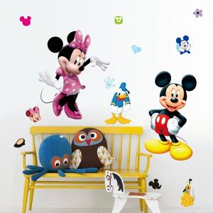 Samolepka na zeď Mickey a Minnie Mouse