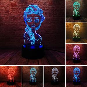 3D LED Lampička Elsa Ledové království