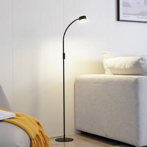 Lindby LED stojací lampa Maori, černá, kov, CCT, stmívatelná