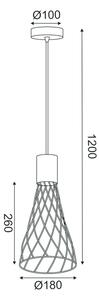 ACA DECOR Závěsné svítidlo TORNADE, průměr 18 cm