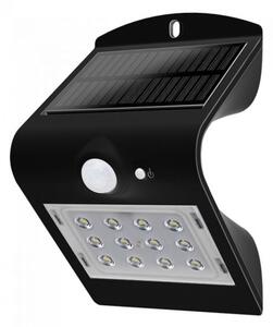V-Tac LED Solární nástěnné svítidlo se senzorem LED/1.5W/3,7V IP65 černá VT0276