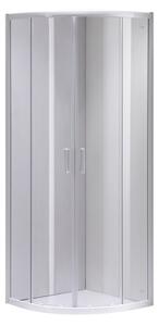 BPS-koupelny Čtvrtkruhový sprchový kout HYD-RK94A 80x80 bílá/transparent - bez vaničky