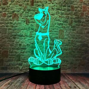 3D LED Lampička Scooby Doo