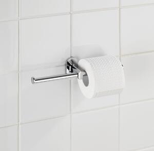 WENKO Držák WC papíru dvojitý BEZ VRTÁNÍ PowerLoc RICO kovově lesklý 7x27x7 cm