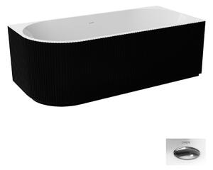 Besco Akrylátová volně stojící vana Denaya BW 150x75 (170x80) Rozměry (cm): 170x78, Typ a barva výpustě: Click-Clack se šterbinovým přepadem, chrom, Orientace: Pravá