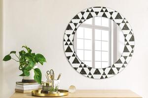 Kulaté dekorační zrcadlo na zeď Geometrické trojúhelníky