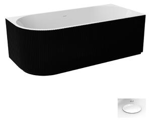 Besco Akrylátová volně stojící vana Denaya BW 150x75 (170x80) Rozměry (cm): 170x78, Typ a barva výpustě: Click-Clack se šterbinovým přepadem, bílá, Orientace: Pravá