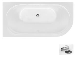 Besco Akrylátová volně stojící vana Avita A-Line CC/SP 150x75 (160x75, 170x75), s přepadem Rozměry (cm): 150x75, Typ a barva výpustě: Alcaplast Click-Clack se šterbinovým přepadem, chrom, Orientace: Levá