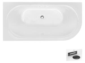 Besco Akrylátová volně stojící vana Avita A-Line CC/SP 150x75 (160x75, 170x75), s přepadem Rozměry (cm): 170x75, Typ a barva výpustě: Alcaplast Click-Clack se šterbinovým přepadem, grafit, Orientace: Levá