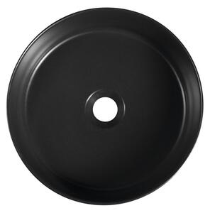 INFINITY ROUND keramické umyvadlo na desku, průměr 36cm, černá mat