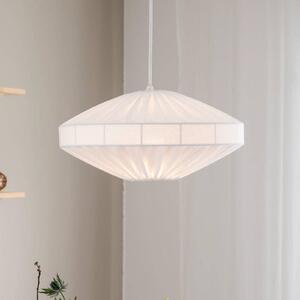 PR Home Závěsné svítidlo Edith, Ø 38 cm, bavlna, bílá barva