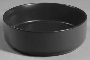 Isvea INFINITY ROUND keramické umyvadlo na desku, průměr 36cm, černá mat