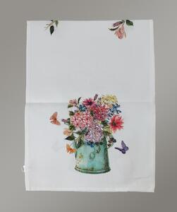 Vyšívaný ubrus konve s barevnými květy 40x110 cm TiaHome
