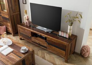 ANCONA Televizní stolek Palisandr 175x45x55 tmavě hnědý, lakovaný