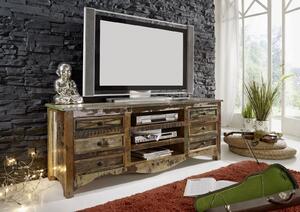 OLDTIME TV stolek 160x60 cm, staré dřevo