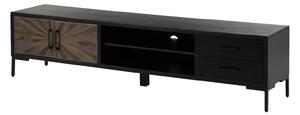 SUNNY TV-deska Sheesham 210x45x50 černá, lakovaná