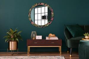 Kulaté dekorační zrcadlo Hibiscus Flowers