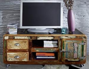 TESORI TV stolek - 1 skříňka 135x56 cm, staré dřevo