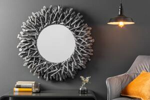 Nástěnné zrcadlo Riviera, 80 cm, šedé