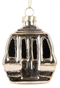 Skleněná vánoční ozdoba zlatá – 6x4x8 cm
