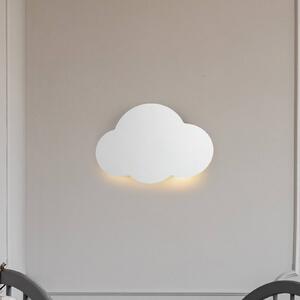 TK Lighting Nástěnné svítidlo Cloud, bílé, ocel, nepřímé světlo, 38 x 27 cm, stmívatelný, Bílá / opál, Obývací pokoj / jídelna, kov, Young lifestyle