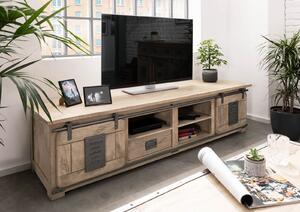 IRON TV-deska mango 200x55x50, lakovaná, bílá