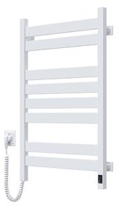 Elektrický sušák na ručníky s termostatem LARGO 168W 80x50 cm bílá levá