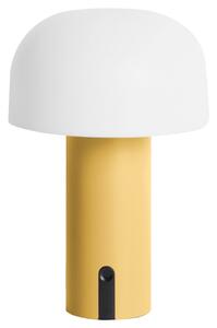 Time for home Žlutá plastová stolní LED lampa Cecile