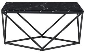 Konferenční stolek s mramorovým efektem černý MALIBU