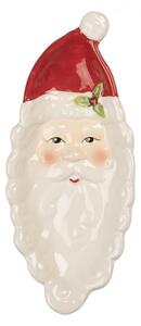 Bílá keramická dekorativní miska Santa Claus – 11x25x3 cm