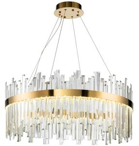 Toolight Toolight, LED křišťálové stropní svítidlo 60cm, APP1515-CP60, zlatá matná, OSW-03263