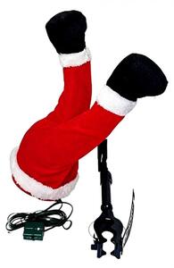 Červená plastová vánoční dekorace nohy Santa Clause