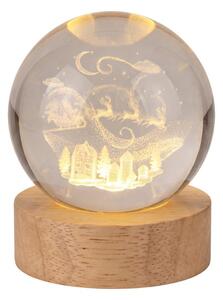Hnědá dřevěná stolní lampa