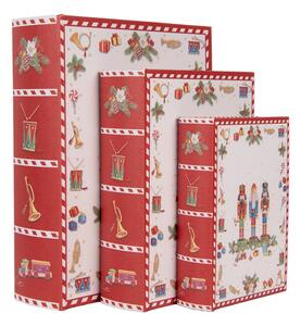 Sada 3 bílých úložných boxů ve tvaru knih – 27x22x7 / 22x17x6 / 17x12x4 cm_1