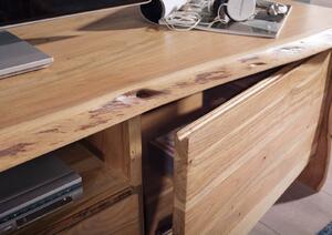 WOODLAND Televizní stolek z akátového dřeva 191x45x50 přírodní, lakovaný