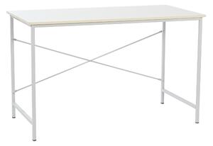 Psací stůl Borga 120×60 cm - dřevěná deska, bílá konstrukce