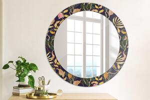 Kulaté dekorační zrcadlo Akvarelové rostliny