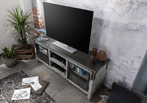 Ocelová TV deska mango 150x40x60 šedá, lakovaná