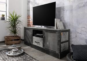 Ocelová TV deska Mango 150x40x60 šedá, lakovaná