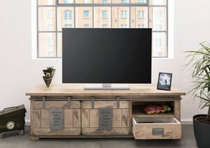 IRON TV-deska mango 160x45x50 bělená, lakovaná