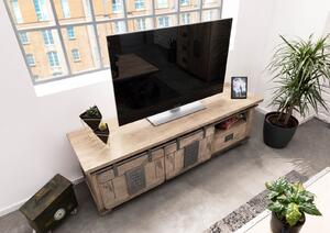 IRON TV-deska mango 160x45x50 bělená, lakovaná