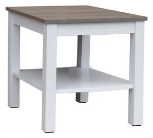 Malý konferenční stolek Olor Deska stolu dub lancelot nohy stolu bilé
