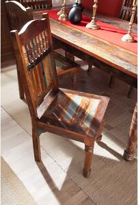 COLORES Židle štvorset, indické lakované staré dřevo