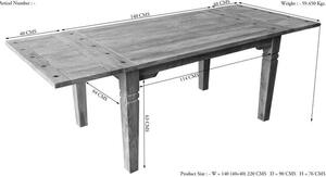CASTLE Jídelní stůl 140/220x90 cm, palisandr