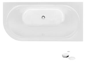 Besco Akrylátová volně stojící vana Avita A-Line CC/NP 150x75 (160x75, 170x75), napouštění přes přepad Rozměry (cm): 170x75, Typ a barva výpustě: McAlpine Click-Clack s napouštěním přes přepad, bílá, Orientace: Pravá